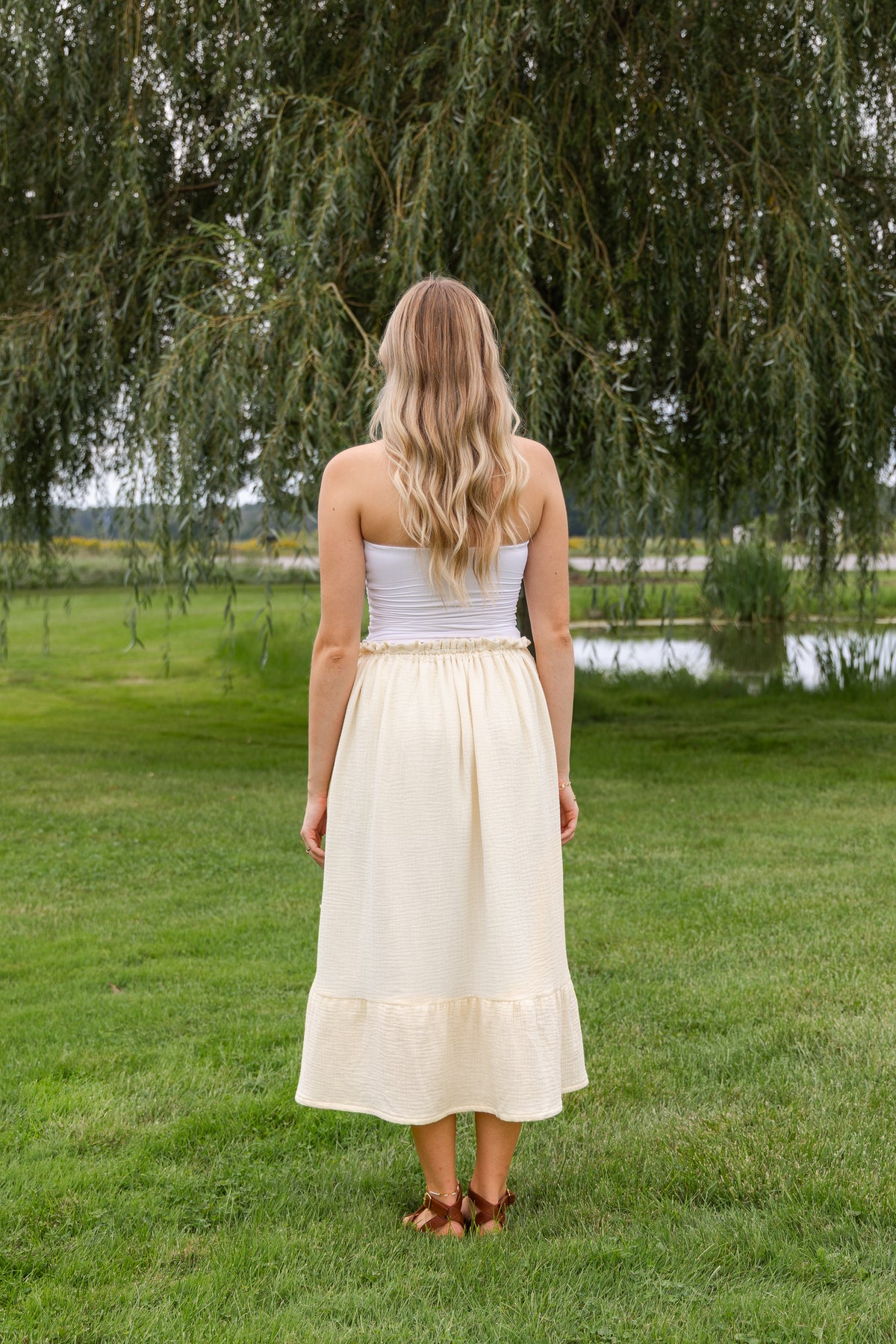 Soleil Maxi Skirt - Size Adjustable - Butter Yellow